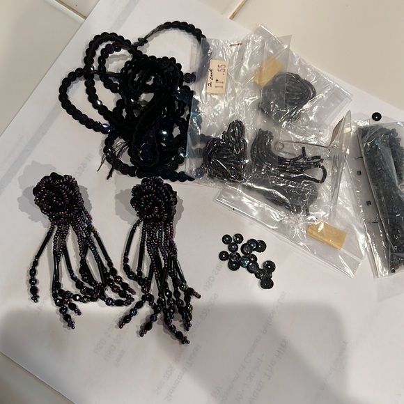 Beaded dress, very fitted..ptp 15 1/2  waist 13in , length approximately 39in - Picture 7 of 8